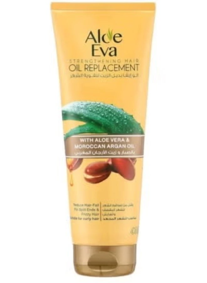 Aloe Eva Hair Strengthening Mask Pouch With Aloe Vera & Moroccan Argan Oil 250 Gm + Strengthening Hair Oil Replacement With Aloe Vera and Argan Oil 250ML. - Image 3